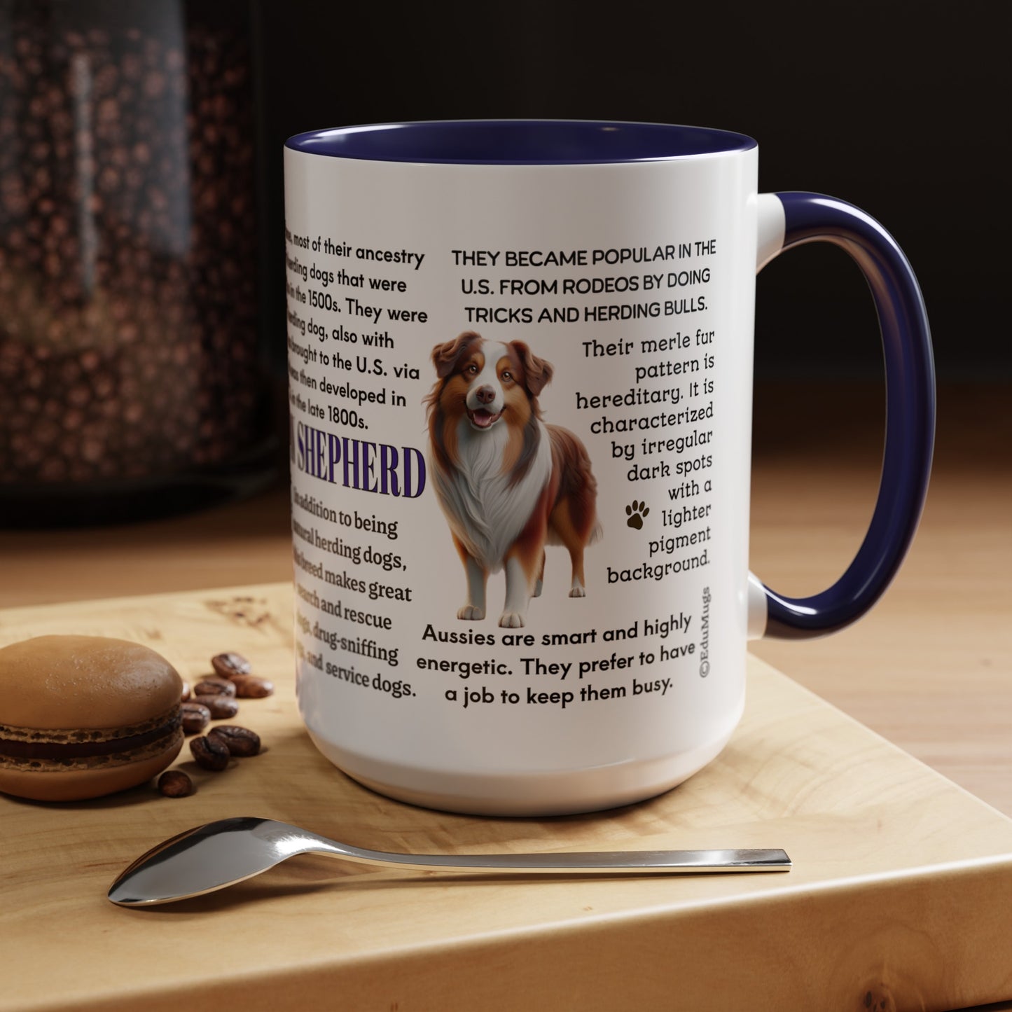 Australian Shepherd Coffee Mug, 11 oz or 15 oz