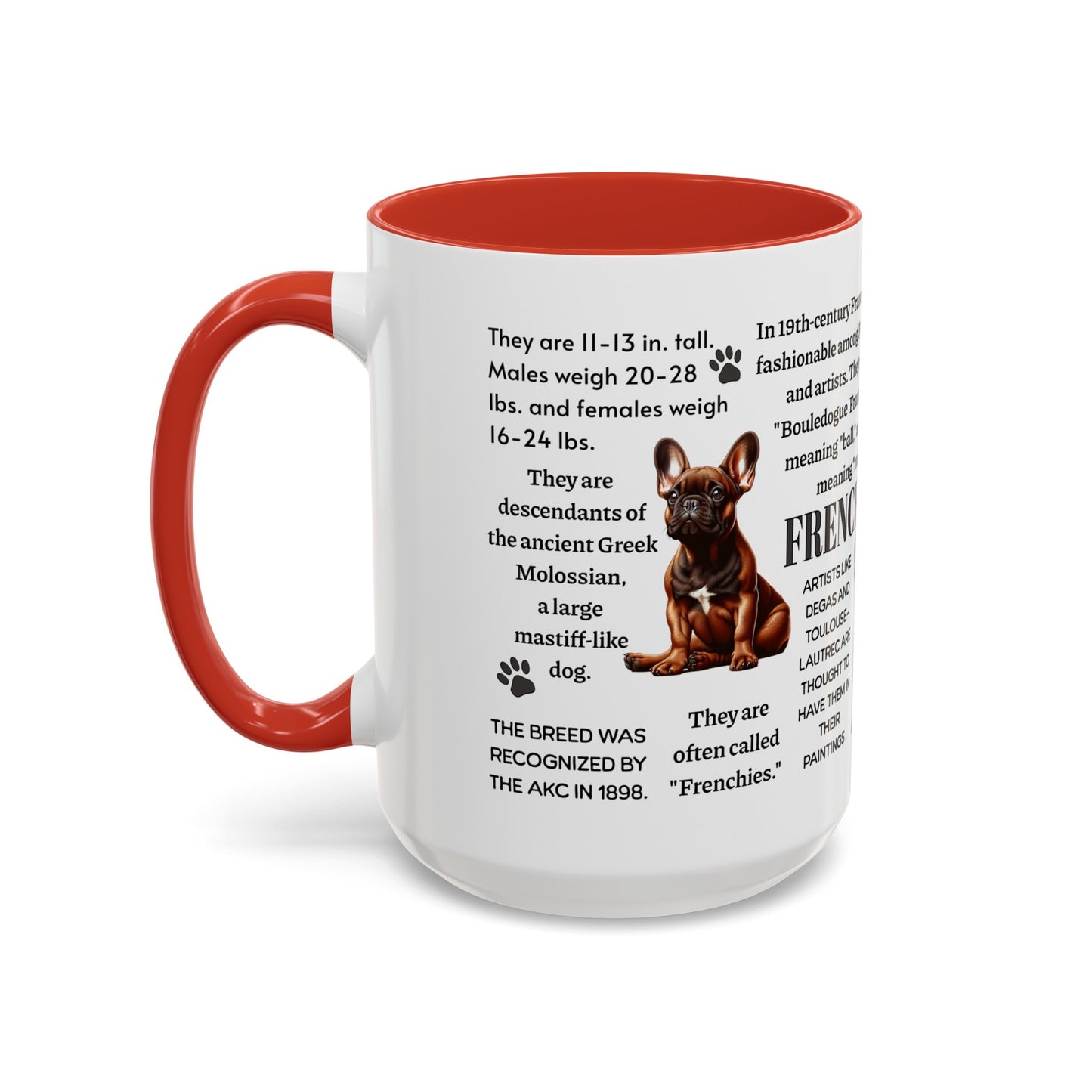 French Bulldog Coffee Mug, 11 oz or 15 oz