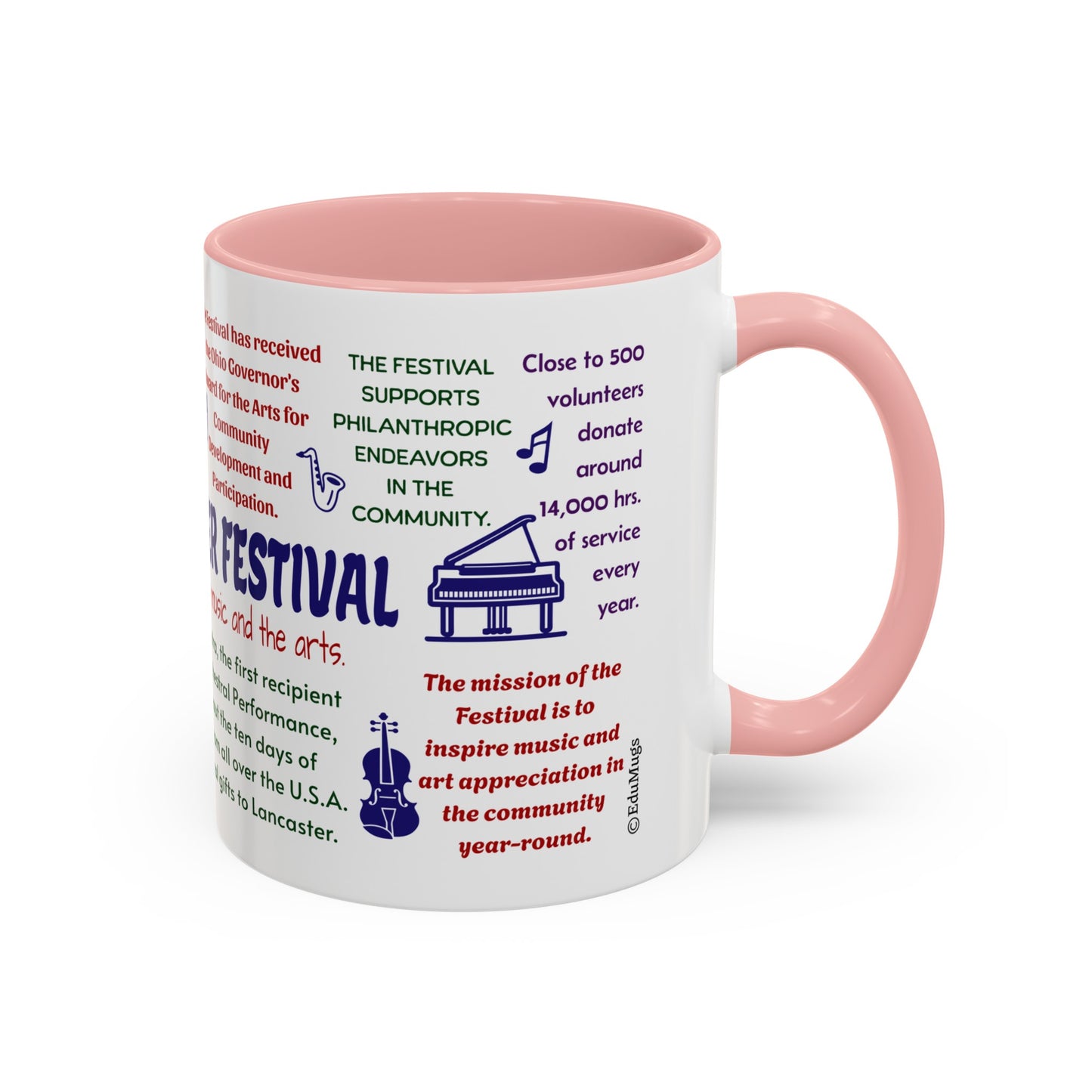 Lancaster Festival 40th Anniversary Coffee Mug, 11 oz or 15oz