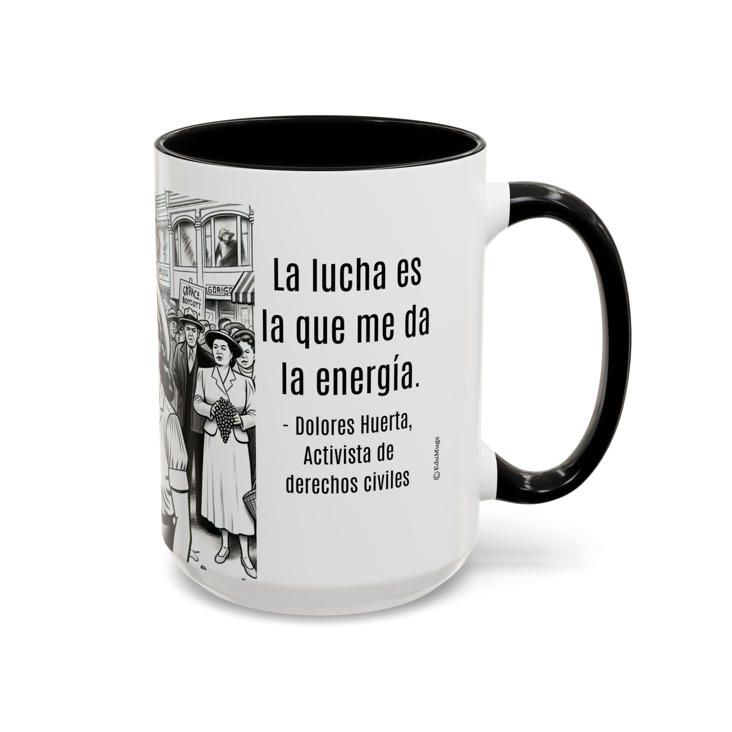 Dolores Huerta "Huelga" Coffee Mug, 11 oz or 15 oz