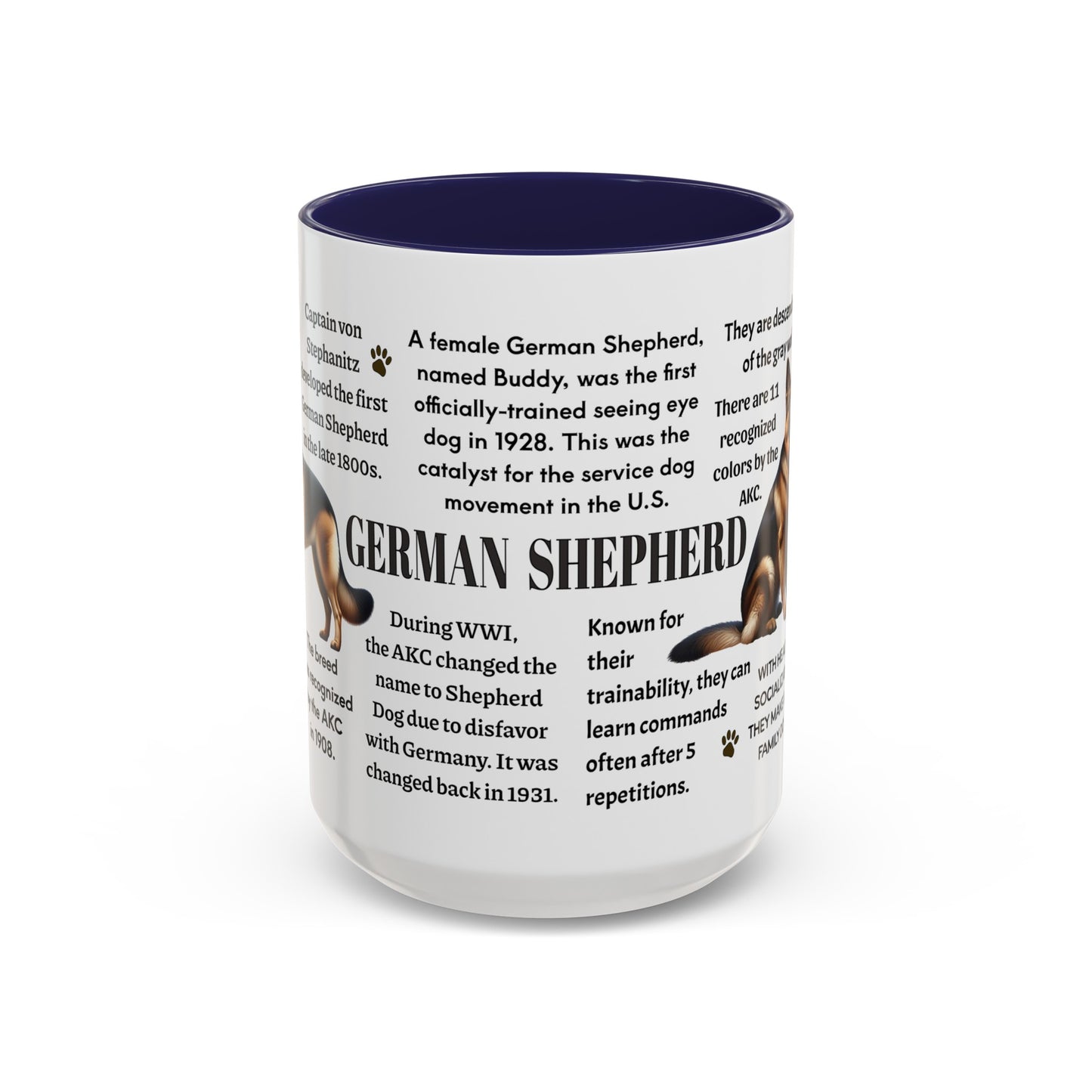 German Shepherd Coffee Mug, 11 oz or 15 oz