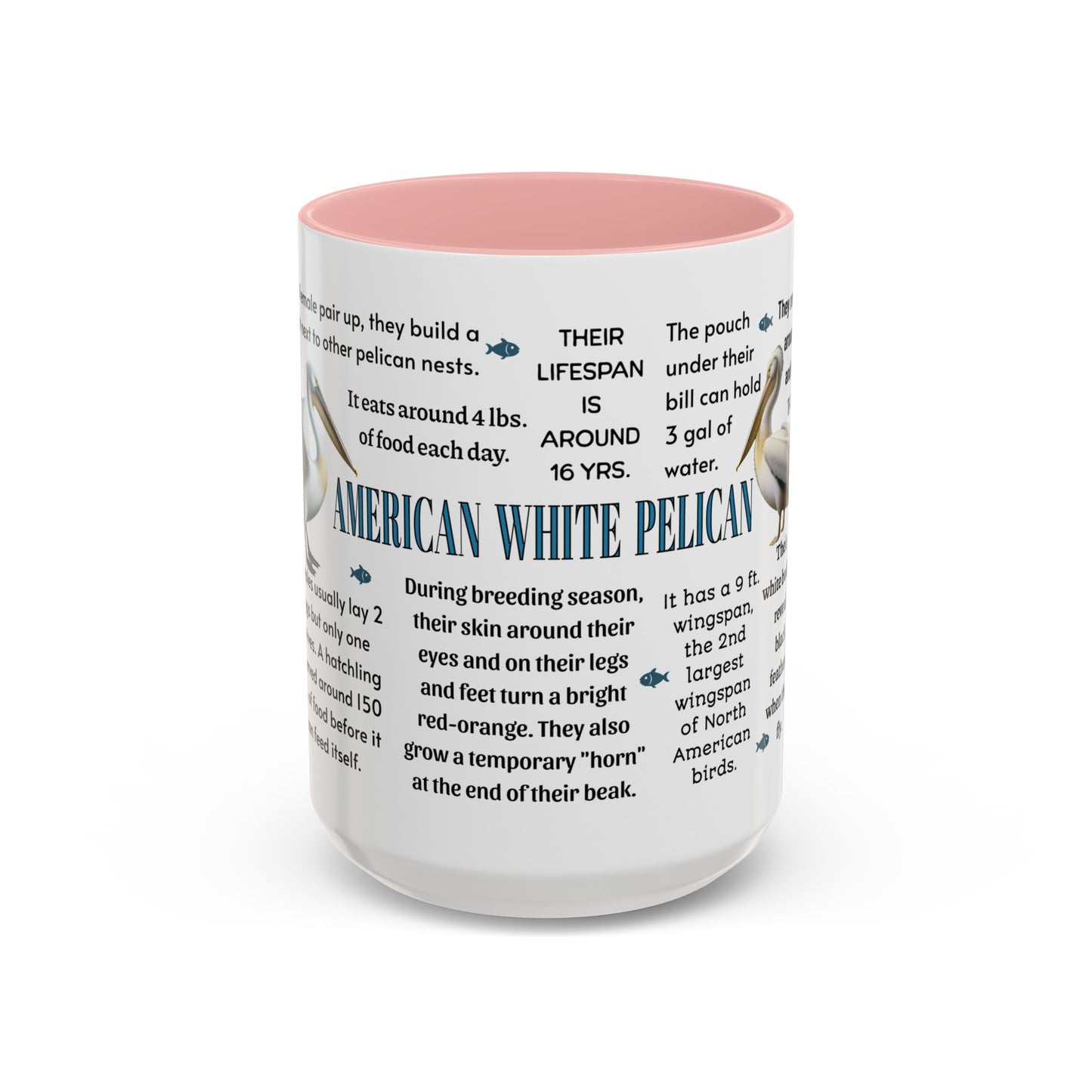 American White Pelican Coffee Mug, 11 oz or 15oz