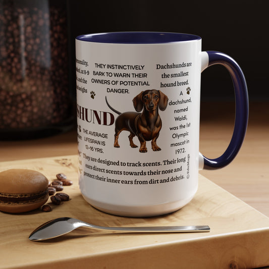 Dachshund Coffee Mug, 11 oz or 15 oz