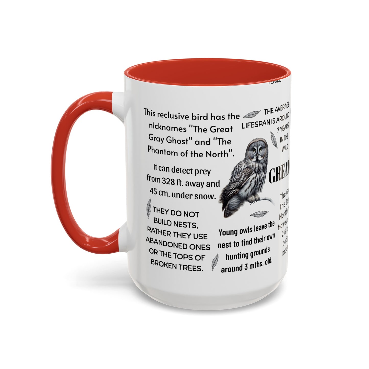 Great Gray Owl Coffee Mug, 11 oz or 15oz