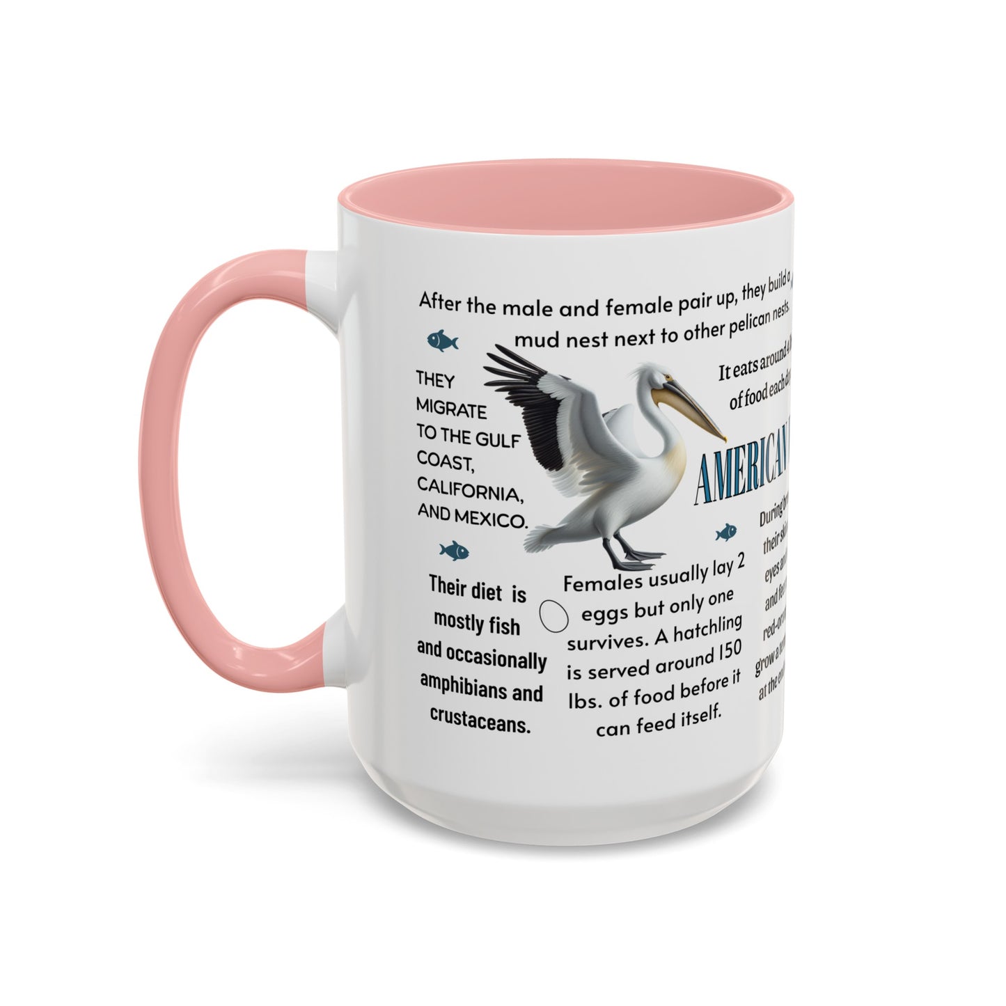 American White Pelican Coffee Mug, 11 oz or 15oz