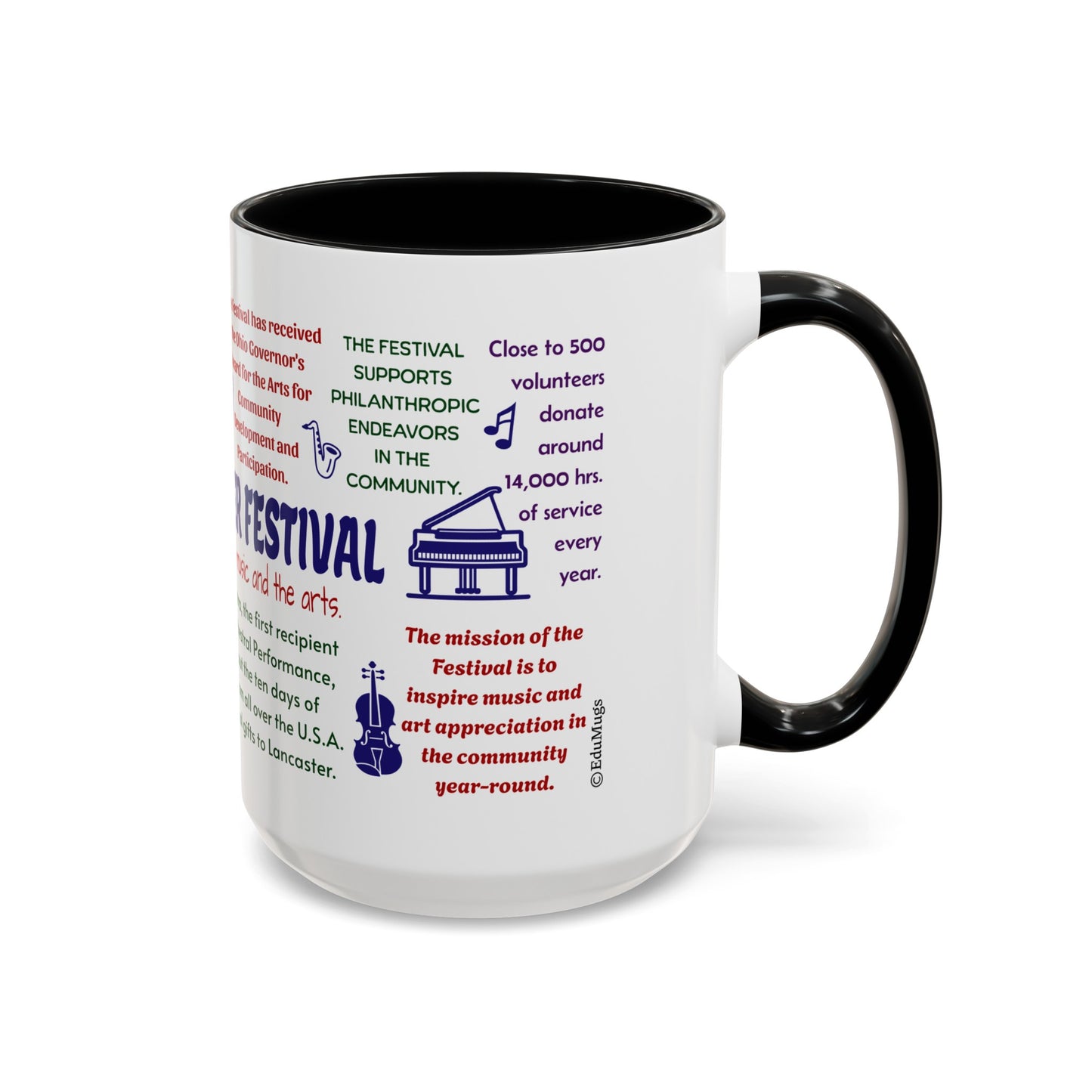 Lancaster Festival 40th Anniversary Coffee Mug, 11 oz or 15oz