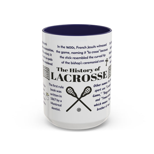 Lacrosse History Coffee Mug, 11 oz or 15oz