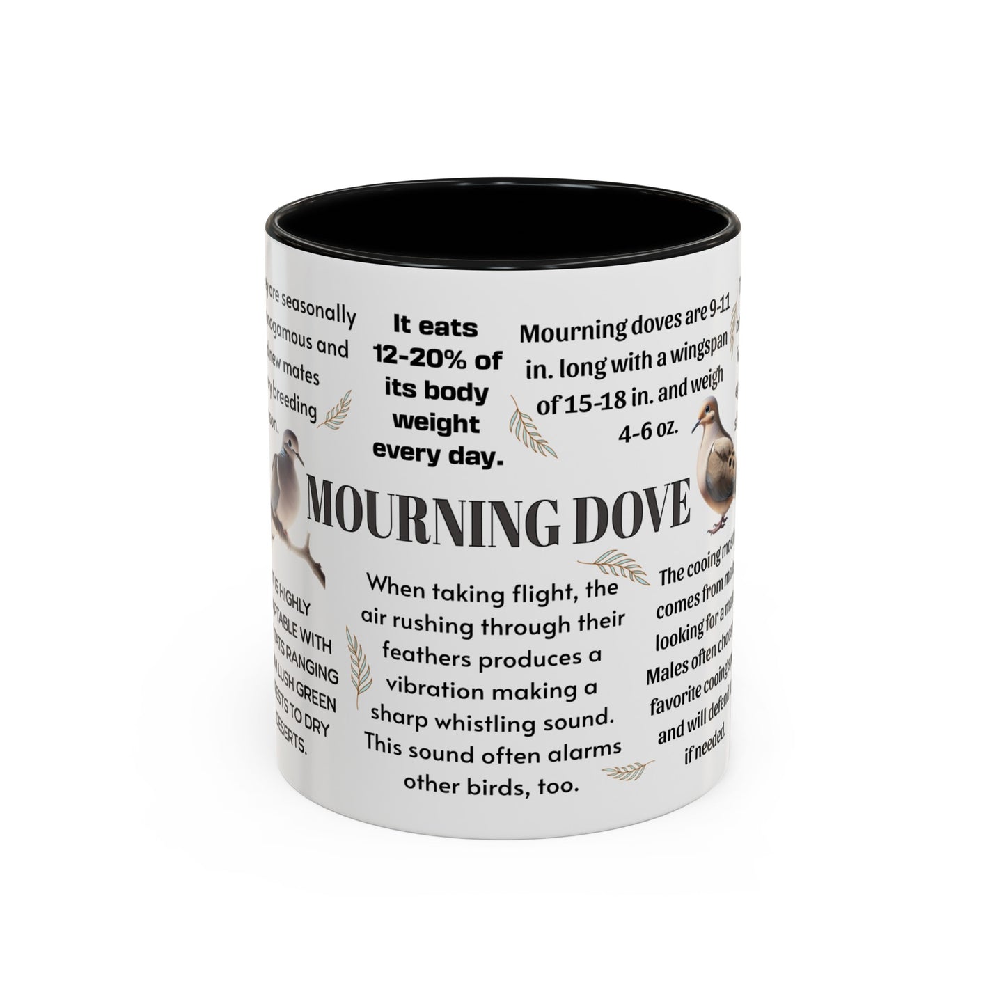 Mourning Dove Coffee Mug, 11 oz or 15oz