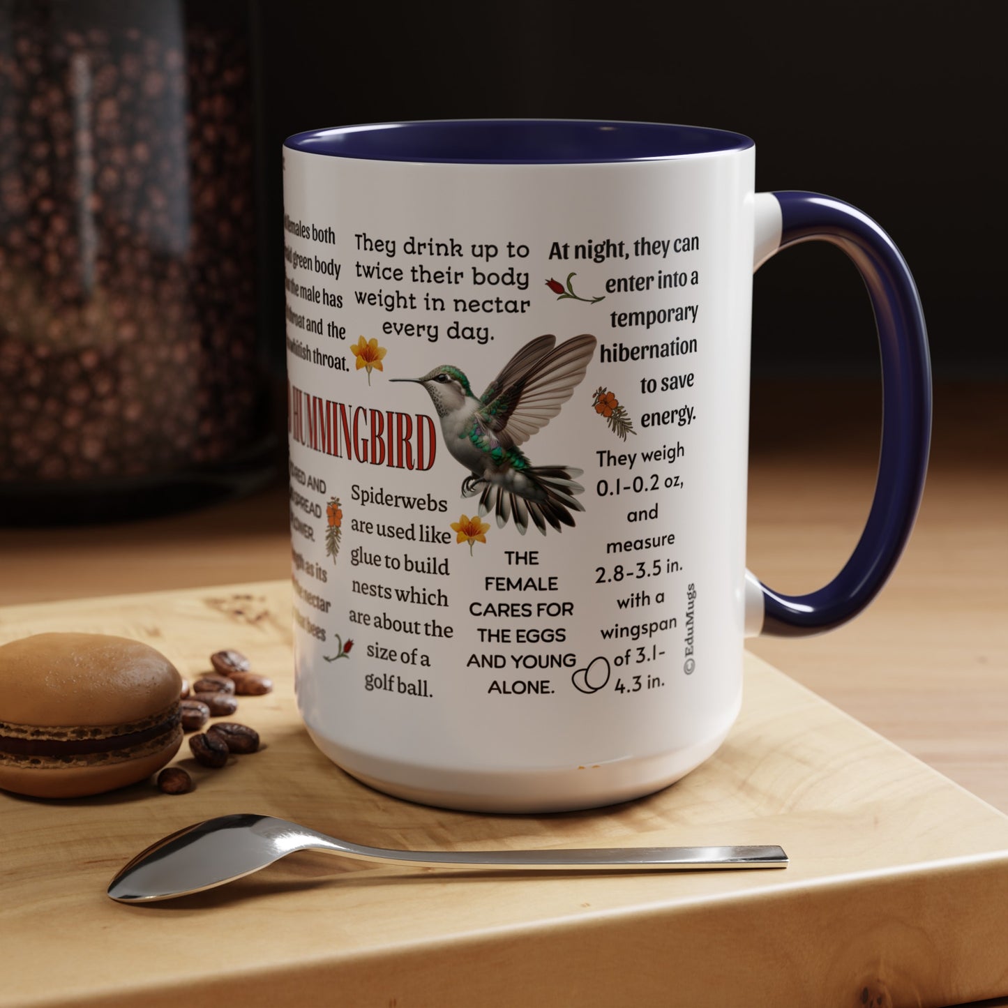 Ruby-throated Hummingbird Coffee Mug, 11 oz or 15oz
